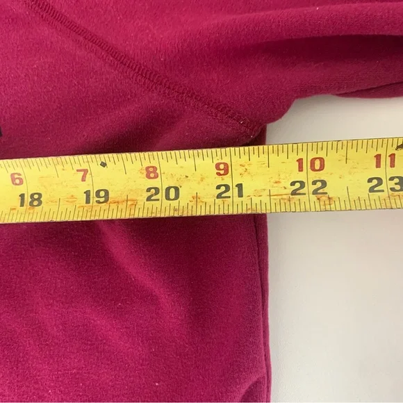 PINK Victoria’s Secret Burgundy Full Zip Asymmetrical Hoodie Size Medium - Picture 10 of 15